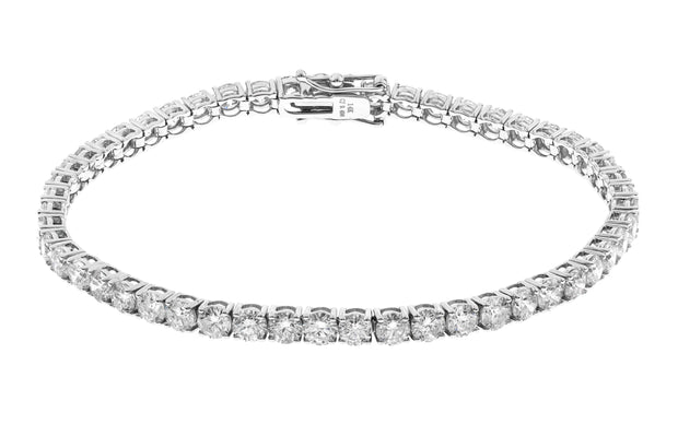 14k White Gold Tennis Bracelet, 8.90CTW