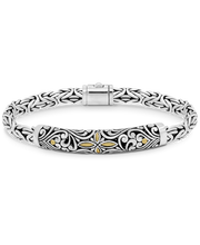 Sterling Silver Bali Filigree with Borobudur Chain Bracelet - 5mm