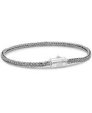 Sterling Silver Round Foxtail Chain Bracelet - 3mm