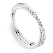 Noam Carver Entwined Diamond and Plain Band - STC28-1W