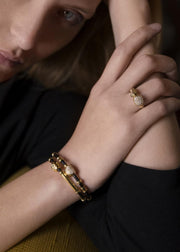Misani Ladies Stacked Leather Bracelet - B583
