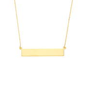 14k Gold ID Bar Necklace