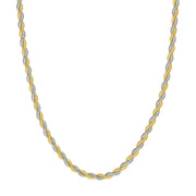 14k Two Tone Braided Snake Chain Necklace