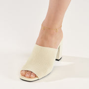 14k Yellow Gold Star Trio Ankle Bracelet