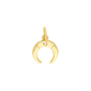 14k Yellow Gold Crescent Moon Charm