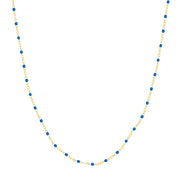 14K Yellow Gold Enamel Bead Piatto Necklaces