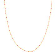 14K Yellow Gold Enamel Bead Piatto Necklaces