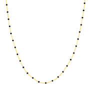 14K Yellow Gold Enamel Bead Piatto Necklaces