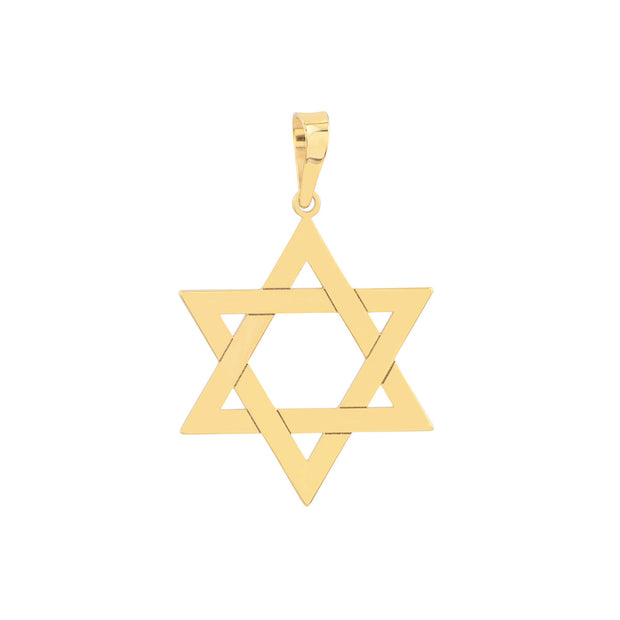 14k Yellow Gold Woven Star of David Pendant