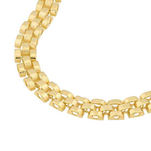 14k Yellow Gold Square Link Bracelet