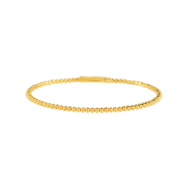 14k Yellow Gold Round Link Flex Bracelet