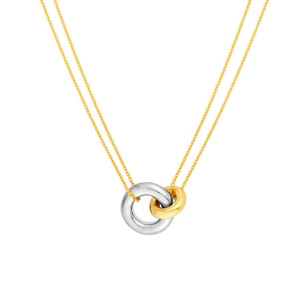 14k Gold Interlocked Circles Necklace