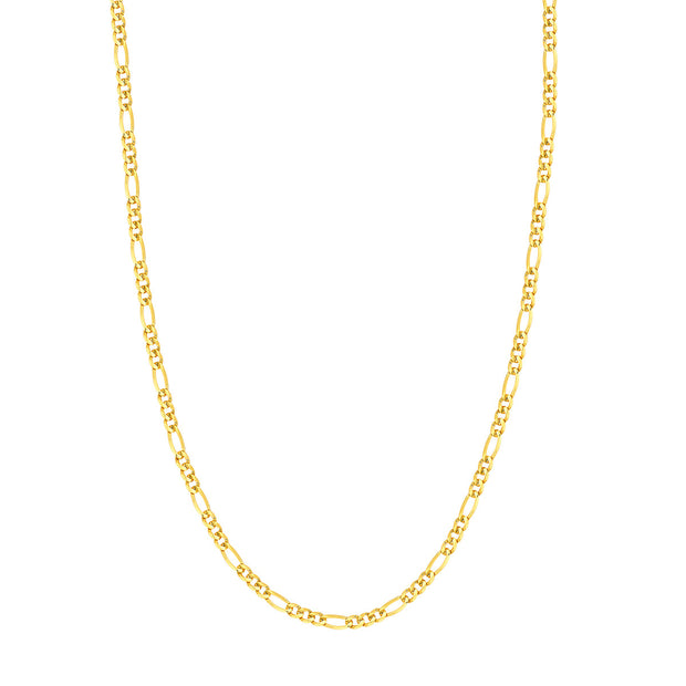 14k Yellow Gold Figaro Link Necklace 3.9mm
