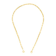 14k Yellow Gold Open Paperclip Link Necklace