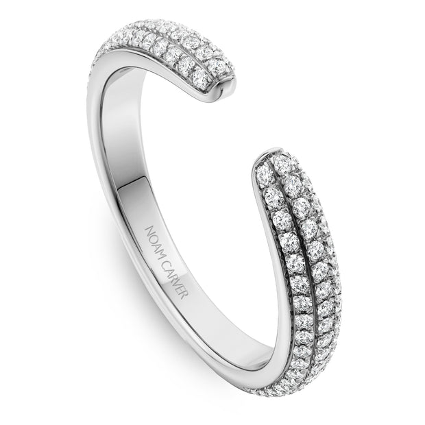 Noam Carver Pave Diamond Open Band - STA23-1WM