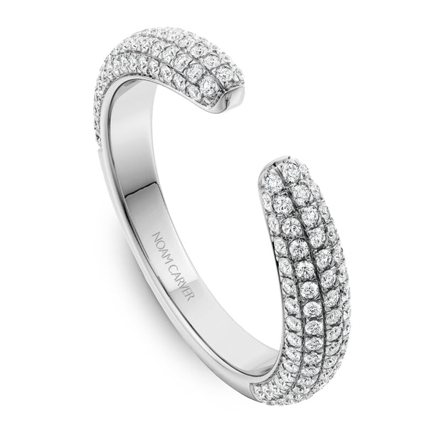 Noam Carver Pave Diamond Open Band - STA23-1WM