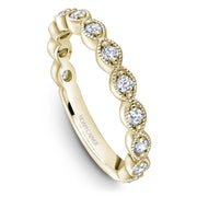 Noam Carver Two Prong Set Round Cut Diamonds with Milgrain Border 3/4 Eternity Band - STA51-1W