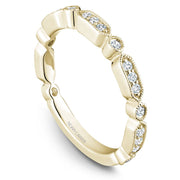 Noam Carver Round Cut Diamonds with Milgrain Border 3/4 Eternity Band - STB15-1W