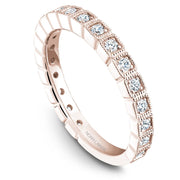 Noam Carver Milgrain Bezel Set Round Cut Diamonds 3/4 Eternity Band - STA5-1W