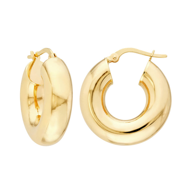 14k Yellow Gold Chunky Hoop Earrings