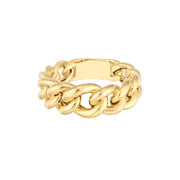 14k Yellow Gold Curb Link Ring