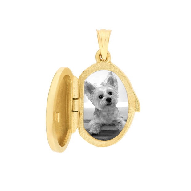 14k Yellow Gold Oval Locket