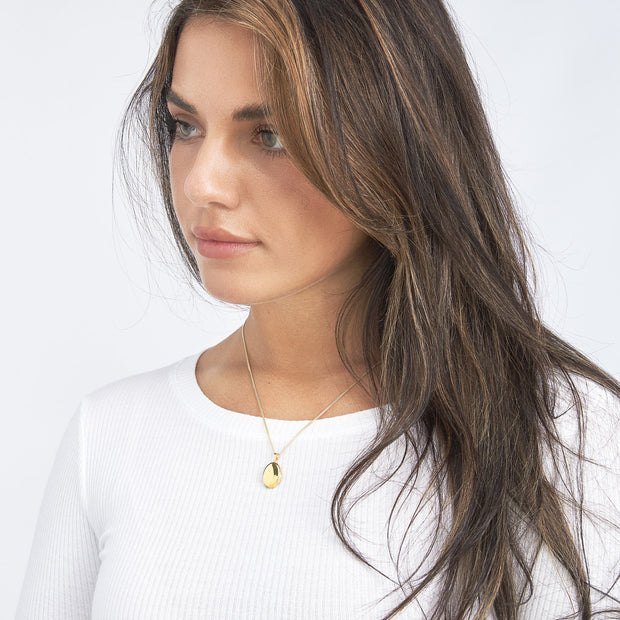 14k Yellow Gold Oval Locket