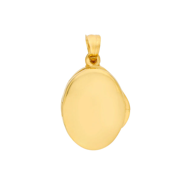 14k Yellow Gold Oval Locket
