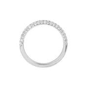 14k White Gold Pave Diamond Stackable Ring