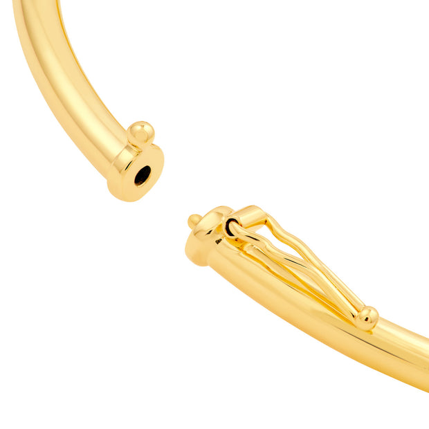 14k Yellow Gold Love Knot Tube Bangle