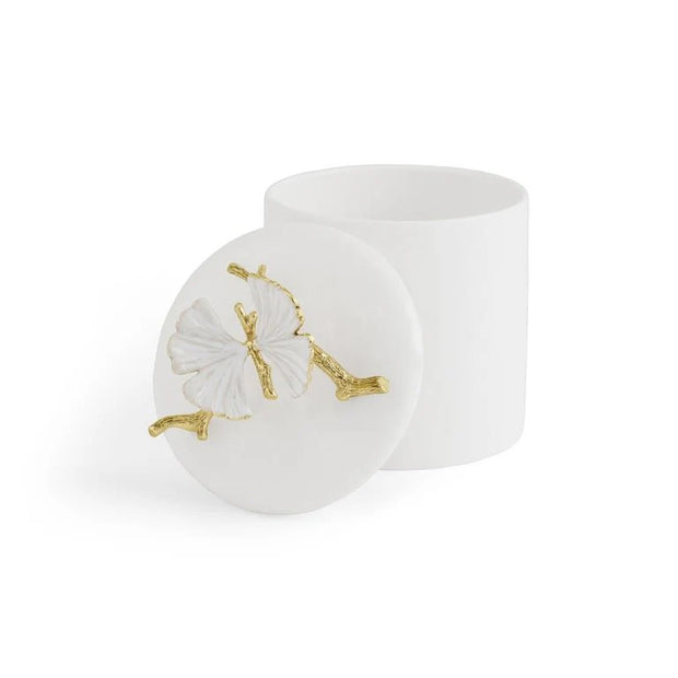 Michael Aram X-Small Butterfly Ginkgo Gold Porcelain Canister - 174527
