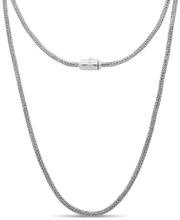 Sterling Silver Round Foxtail Chain Necklace - 2.5mm