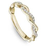 Noam Carver Two Toned Diamond Strand Twist Wedding Band - STA37-1W