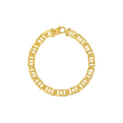 14k Yellow Gold Window Link Chain Bracelet
