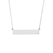 14k Gold ID Bar Necklace