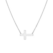 14K Gold Sideways Mini Cross