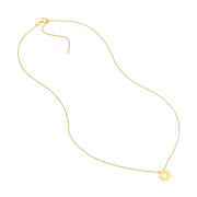 14k Yellow Gold Mini Star Cutout Necklace