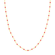 14K Yellow Gold Enamel Bead Piatto Necklaces