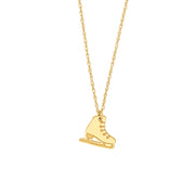 14k Yellow Gold Mini Ice Skate Necklace