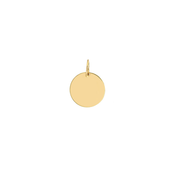 14k Yellow Gold Medium Disk Charm