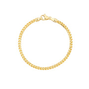 14k Gold Diamond Cut Franco Chain Bracelet