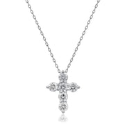 14k Gold Diamond Cross Necklace, .99ctw