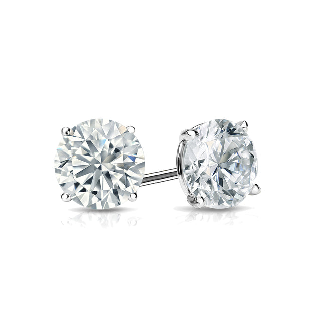 14kt White Gold 3.00 CT Lab Grown Diamond Stud Earrings, 6.05TCW