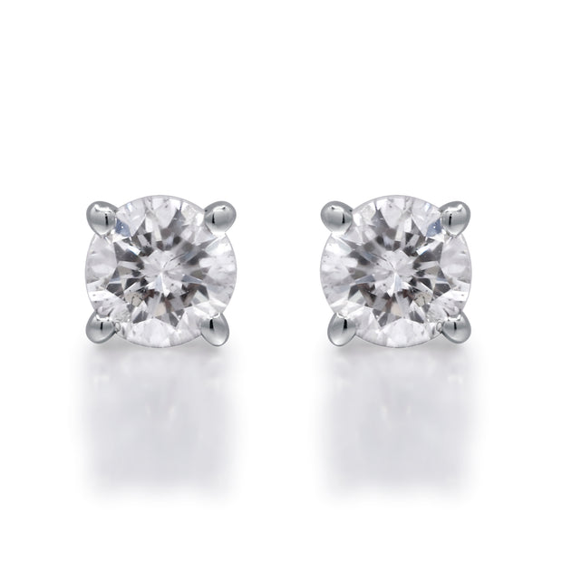 18k White Gold .51ctw Diamond Studs