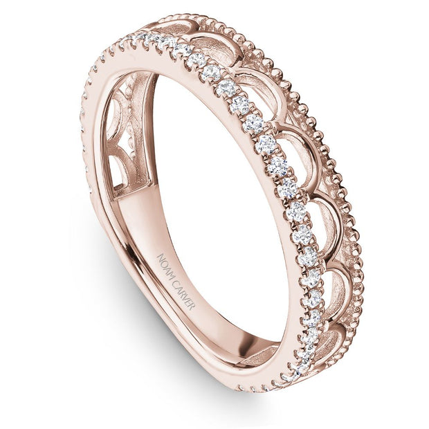 Noam Carver Thick Wedding Band with Diamonds and Arches - STA15-1R