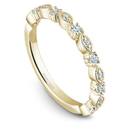 Noam Carver Round Diamonds with Alternating Milgrain 1/2 Eternity Band - STB10-1D