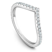 Noam Carver Round Cut Diamonds V Shape Band - STB12-1W