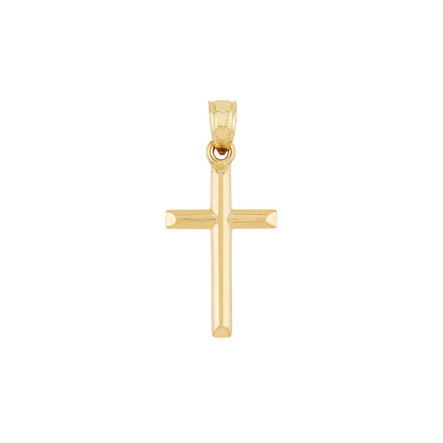 14kt Yellow Gold Basic Cross Pendant, .75in