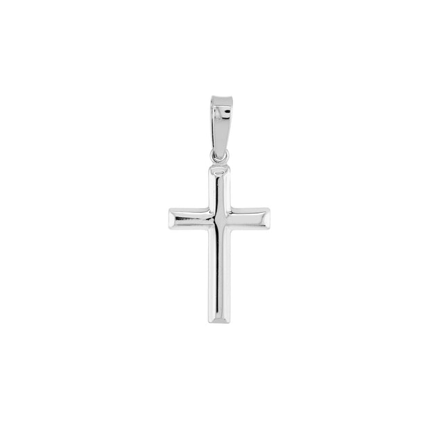 Sterling Silver Embossed Cross Pendant, .75in