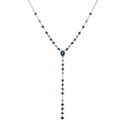 14k Gold Lariat Sapphire, Ruby, Emerald Necklaces